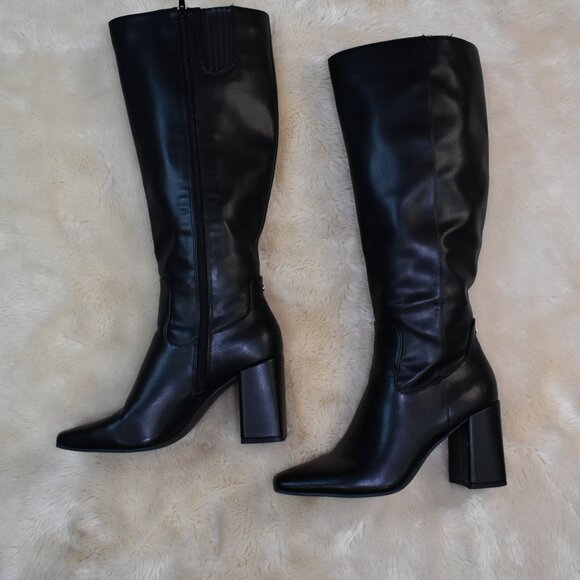 Kelly & Katie Freyna Tall Black Square Toe Knee High Boots Size 9 - Picture 4 of 16